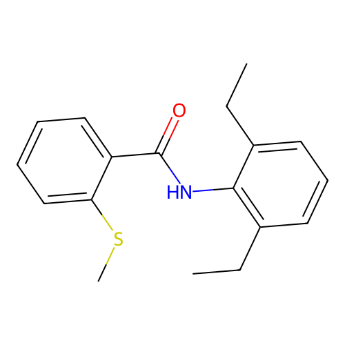 N-(2,6-diethylphenyl)-2-methylsulfanylbenzamide structure