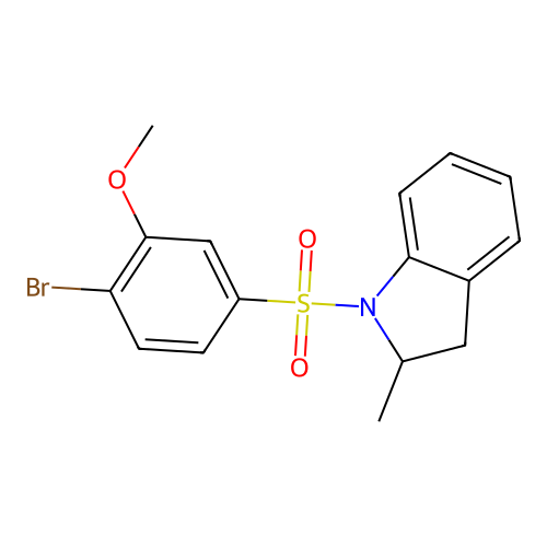 1-Bromo-2-methoxy-4-[(2-methylindolinyl)sulfonyl]benzene structure