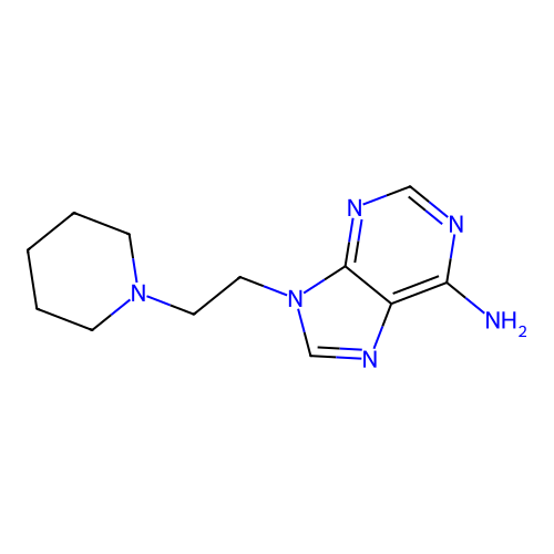 9-(2-Piperidin-1-ylethyl)purin-6-amine structure