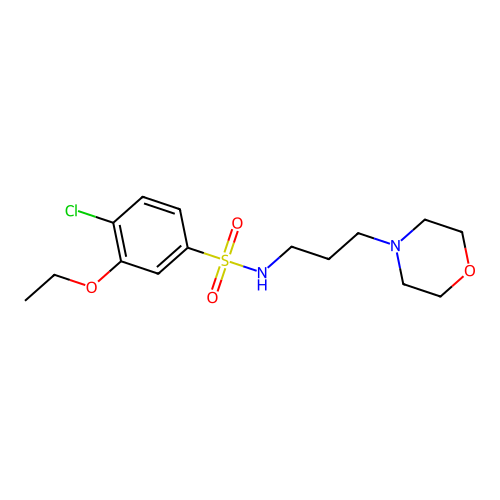 4-chloro-3-ethoxy-N-(3-morpholinopropyl)benzenesulfonamide structure