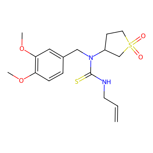 1-[(3,4-Dimethoxyphenyl)methyl]-1-(1,1-dioxothiolan-3-yl)-3-prop-2-enylthiourea structure