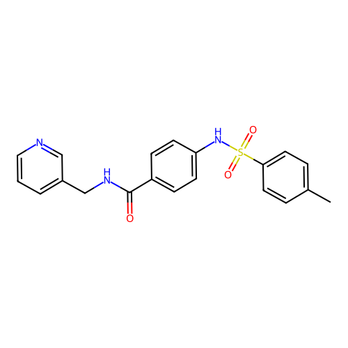 4-[(4-methylphenyl)sulfonylamino]-N-(pyridin-3-ylmethyl)benzamide structure