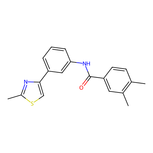 3,4-dimethyl-N-[3-(2-methyl-1,3-thiazol-4-yl)phenyl]benzamide structure