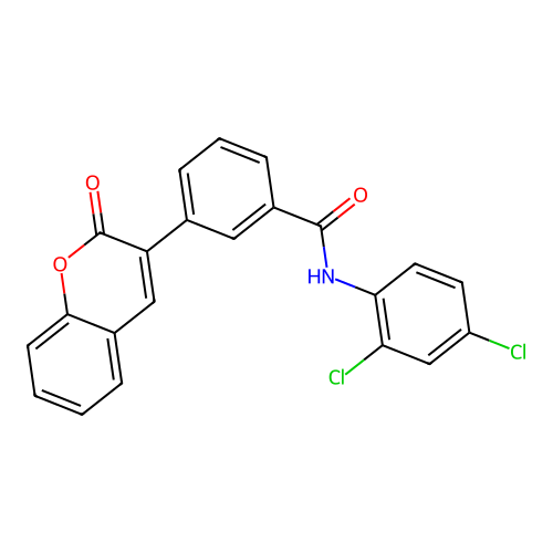 N-(2,4-dichlorophenyl)-3-(2-oxo-2H-chromen-3-yl)benzamide structure