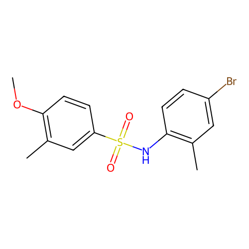 N-(4-bromo-2-methylphenyl)-4-methoxy-3-methylbenzenesulfonamide structure