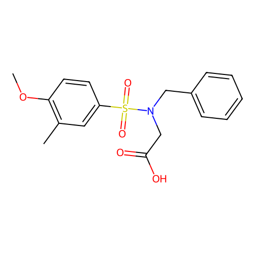 N-benzyl-N-[(4-methoxy-3-methylphenyl)sulfonyl]glycine structure