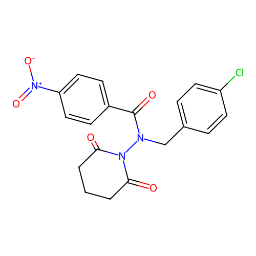 N-(4-chlorobenzyl)-N-(2,6-dioxo-1-piperidinyl)-4-nitrobenzamide structure