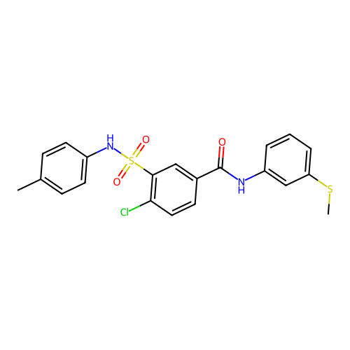4-chloro-3-[(4-methylphenyl)sulfamoyl]-N-[3-(methylsulfanyl)phenyl]benzamide structure