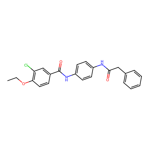 3-chloro-4-ethoxy-N-{4-[(phenylacetyl)amino]phenyl}benzamide structure