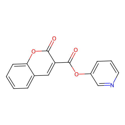 pyridin-3-yl 2-oxo-2H-chromene-3-carboxylate structure