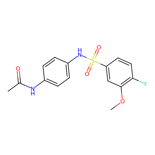 N-(4-{[(4-fluoro-3-methoxyphenyl)sulfonyl]amino}phenyl)acetamide structure
