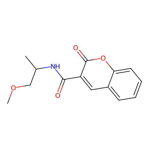 N-(1-methoxypropan-2-yl)-2-oxo-2H-chromene-3-carboxamide structure