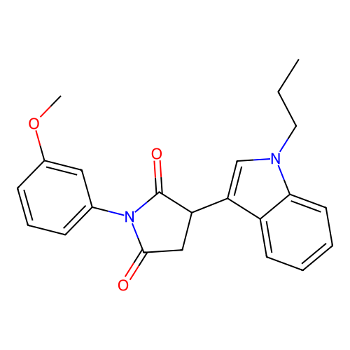 1-(3-Methoxyphenyl)-3-(1-propylindol-3-yl)pyrrolidine-2,5-dione structure