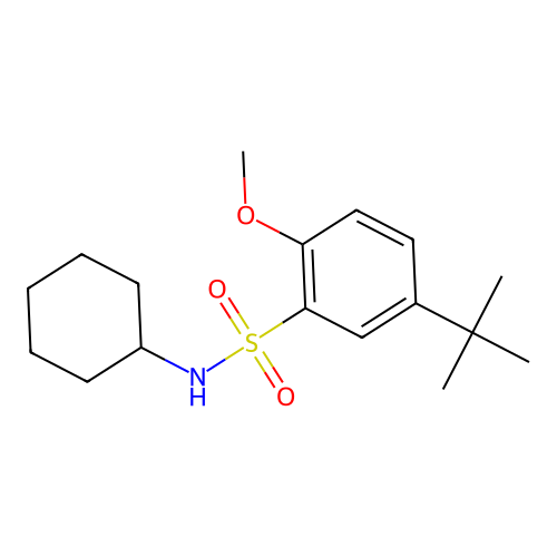{[5-(Tert-butyl)-2-methoxyphenyl]sulfonyl}cyclohexylamine structure