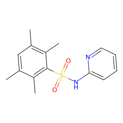 2,3,5,6-tetramethyl-N-(2-pyridinyl)benzenesulfonamide structure