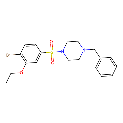 1-Benzyl-4-[(4-bromo-3-ethoxyphenyl)sulfonyl]piperazine structure
