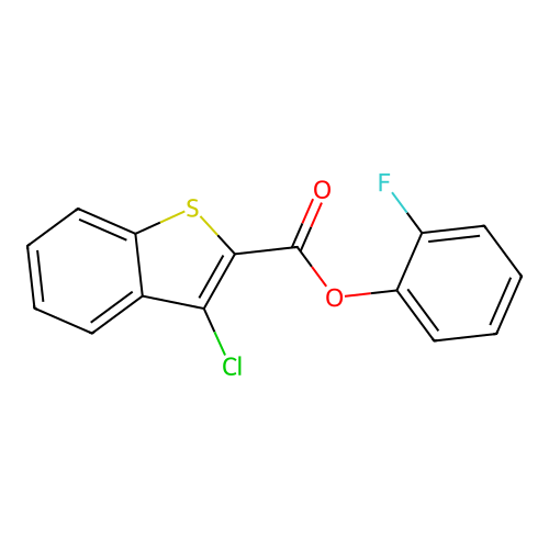 2-Fluorophenyl 3-chlorobenzo[b]thiophene-2-carboxylate structure