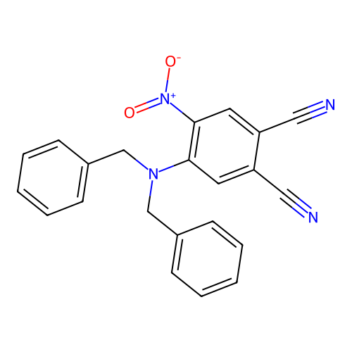 4-(Dibenzylamino)-5-nitrobenzene-1,2-dicarbonitrile structure