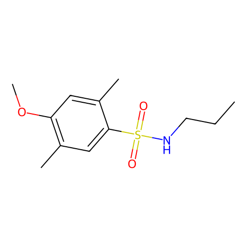4-methoxy-2,5-dimethyl-N-propylbenzenesulfonamide structure