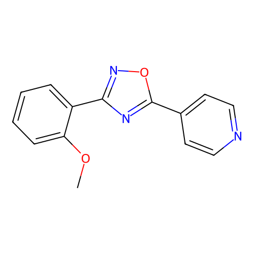 4-[3-(2-Methoxyphenyl)-1,2,4-oxadiazol-5-yl]pyridine structure