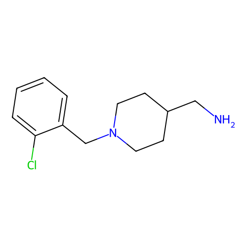 (1-(2-Chlorobenzyl)piperidin-4-yl)methanamine structure