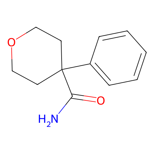 4-phenyltetrahydro-2H-pyran-4-carboxamide structure