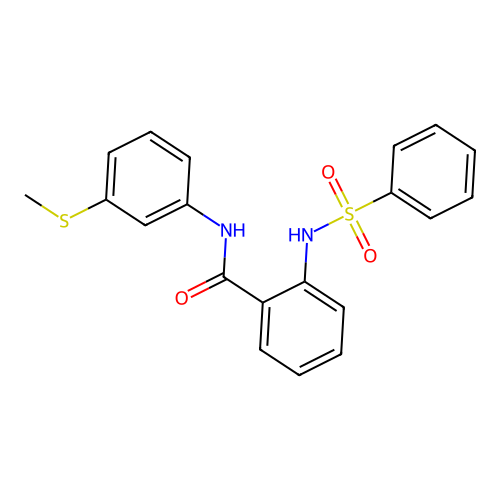 2-(benzenesulfonamido)-N-(3-methylsulfanylphenyl)benzamide structure