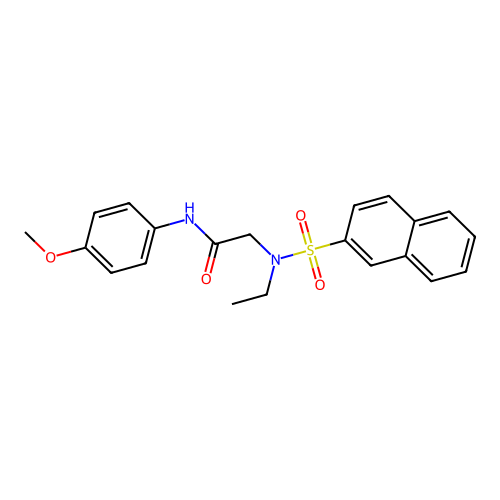 2-[ethyl(naphthalen-2-ylsulfonyl)amino]-N-(4-methoxyphenyl)acetamide structure