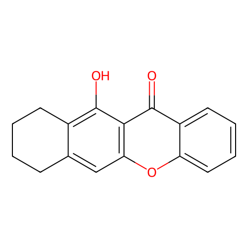 11-Hydroxy-7,8,9,10-tetrahydrobenzo(B)xanthen-12-one structure