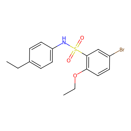 5-bromo-2-ethoxy-N-(4-ethylphenyl)benzene-1-sulfonamide structure