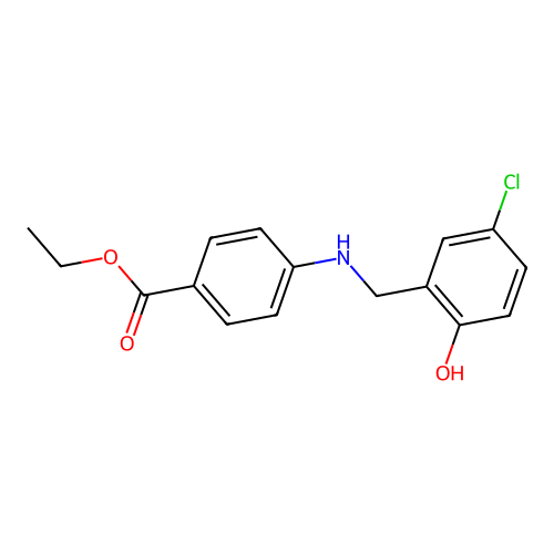 Ethyl 4-[(5-chloro-2-hydroxybenzyl)amino]benzoate structure