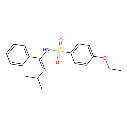 N-(4-ethoxyphenyl)sulfonyl-N'-propan-2-ylbenzenecarboximidamide structure