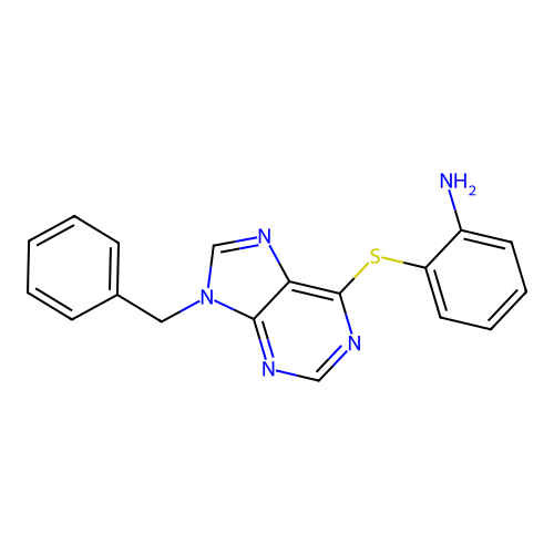 2-[(9-benzyl-9H-purin-6-yl)sulfanyl]aniline structure