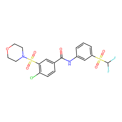 4-CHLORO-N-(3-DIFLUOROMETHANESULFONYLPHENYL)-3-(MORPHOLINE-4-SULFONYL)BENZAMIDE structure