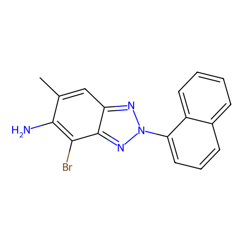 4-Bromo-6-methyl-2-naphthalen-1-ylbenzotriazol-5-amine structure