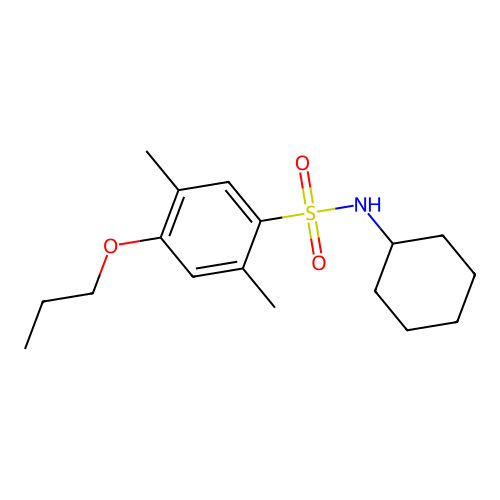 [(2,5-Dimethyl-4-propoxyphenyl)sulfonyl]cyclohexylamine structure