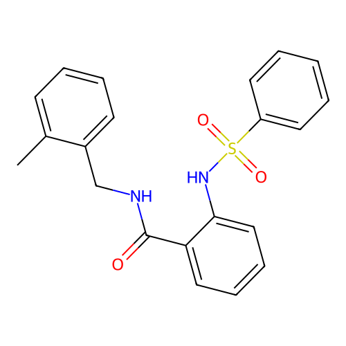 2-(benzenesulfonamido)-N-[(2-methylphenyl)methyl]benzamide structure