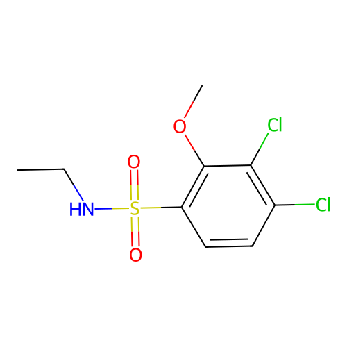 3,4-dichloro-N-ethyl-2-methoxybenzenesulfonamide structure