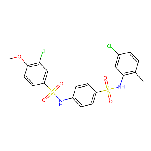 3-chloro-N-[4-[(5-chloro-2-methylphenyl)sulfamoyl]phenyl]-4-methoxybenzenesulfonamide structure