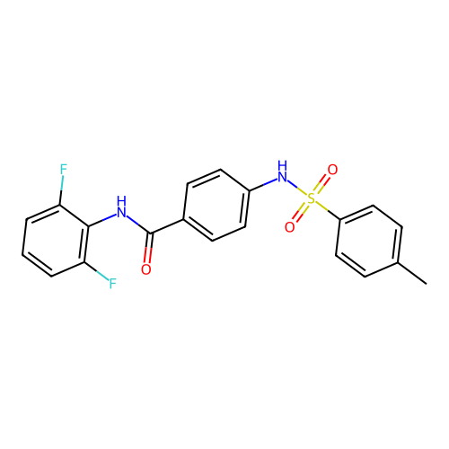 N-(2,6-difluorophenyl)-4-[(4-methylphenyl)sulfonylamino]benzamide structure