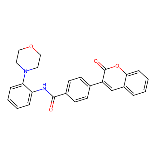 N-(2-morpholin-4-ylphenyl)-4-(2-oxochromen-3-yl)benzamide structure
