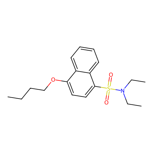 4-butoxy-N,N-diethylnaphthalene-1-sulfonamide structure