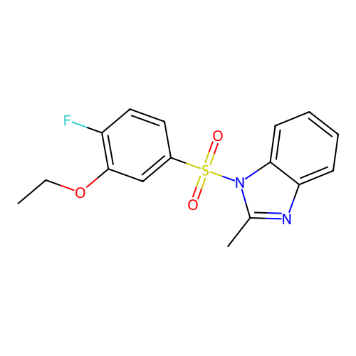 2-Ethoxy-1-fluoro-4-[(2-methylbenzimidazolyl)sulfonyl]benzene structure