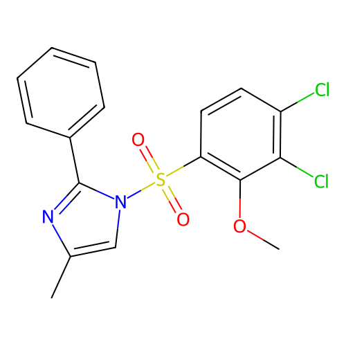 1-(3,4-Dichloro-2-methoxyphenyl)sulfonyl-4-methyl-2-phenylimidazole structure