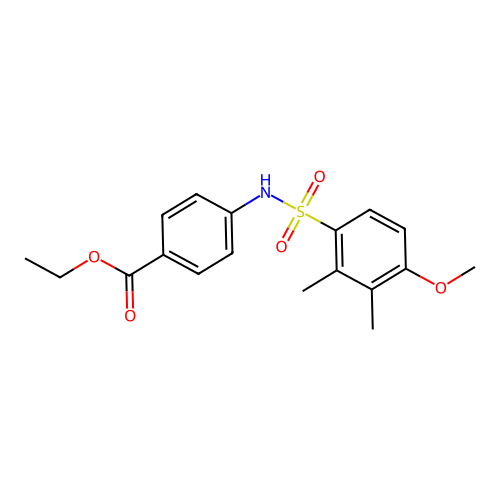 Ethyl 4-(4-methoxy-2,3-dimethylbenzenesulfonamido)benzoate structure