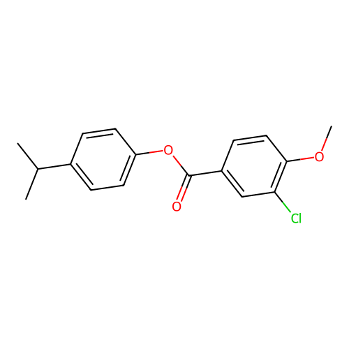 4-(Methylethyl)phenyl 3-chloro-4-methoxybenzoate structure
