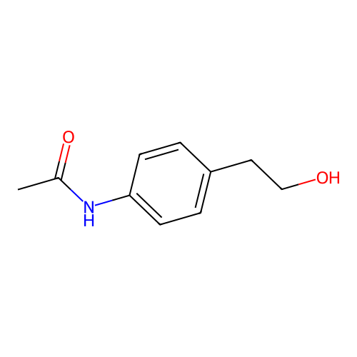 N-[4-(2-hydroxyethyl)phenyl]acetamide structure