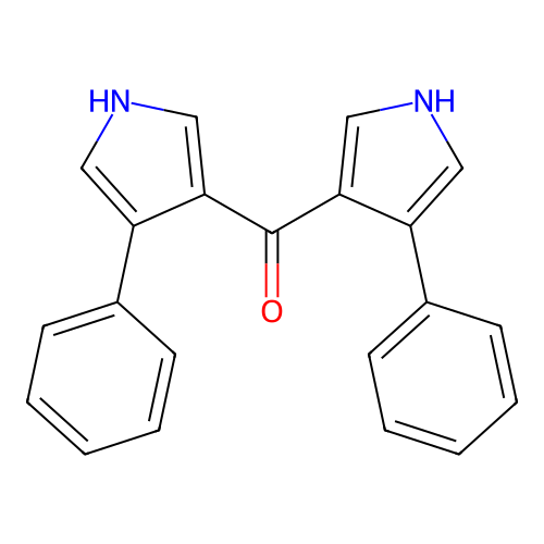 Bis(4-phenyl-1H-pyrrol-3-yl)methanone structure