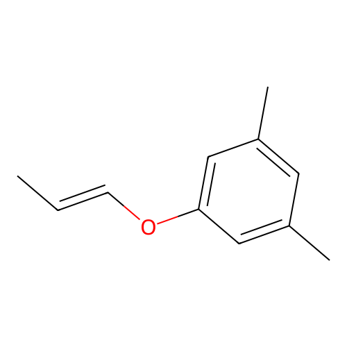 1,3-dimethyl-5-[(E)-prop-1-enoxy]benzene structure