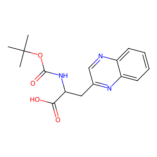 Boc-3-(2-quinoxalyl)-DL-Ala-OH structure